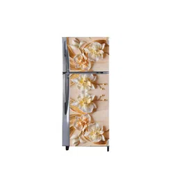 WallDaddy Beige & Yellow Floral Printed Refrigerator Sticker-picture-20
