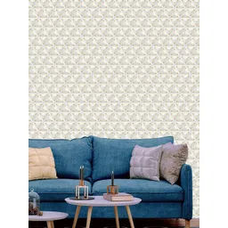 WallDaddy Gold Toned Triangle-Printed Waterproof Self Adhesive Wallpaper-picture-38