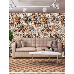 WallDaddy Yellow Tiger Skin Printed Wallpaper-picture-32