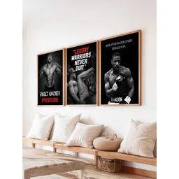 WALLLANE 3 Piece Black Wood Wall Paintings-picture-26