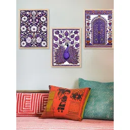 WALLLANE 3 Piece Framed Floral and Botanical Theme Home Decor Wall Art-picture-30