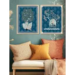 WALLLANE Brown 2 Piece Wood Abstract Wall Paintings-picture-29