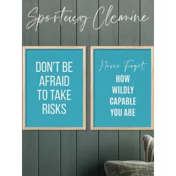 WALLLANE Brown 2 Piece Wood Abstract Wall Paintings-picture-12