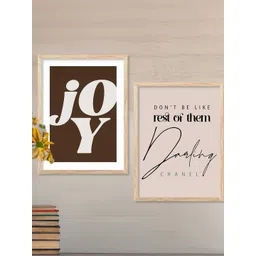 WALLLANE Brown 2 Piece Wood Abstract Wall Paintings-picture-31