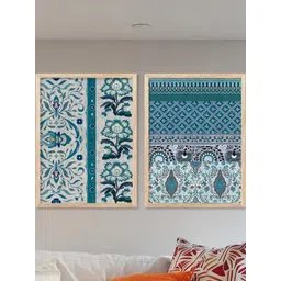 WALLLANE Brown 2 Piece Wood Abstract Wall Paintings-picture-16