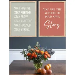 WALLLANE Brown 2 Piece Wood Abstract Wall Paintings-picture-21