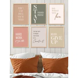 WALLLANE Brown 6 and more Piece Wood Abstract Wall Paintings-picture-11