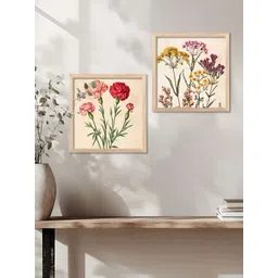 WALLLANE Brown & Green 2 Pieces Floral & Botanical Wood Wall Art-picture-21