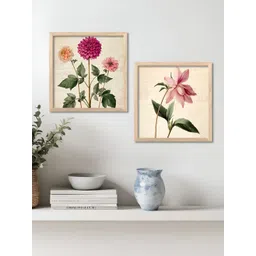 WALLLANE Brown & Green 2 Pieces Floral & Botanical Wood Wall Art-picture-27