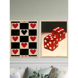 WALLLANE Brown & Red 2 Piece Wood Other Wall Paintings-picture-18