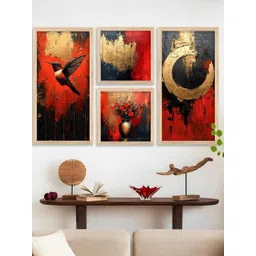 WALLLANE Modern Wall Art Poster With Frame ( 4 Piece)-picture-39