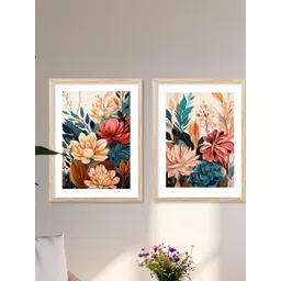 WALLLANE Multicoloured 2 Piece Wood Floral and Botanical Wall Paintings-image-31
