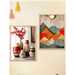 WALLLANE Multicoloured 2 Piece Wood Wall Paintings-picture-10