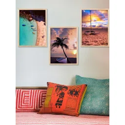 WALLLANE Set of 3 Wood Costal Wall Paintings-picture-28