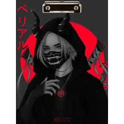 wallpaperroll Anime red mask girl Reprint Clip Board Exam Pad (14x9.5 Inches)-picture-24