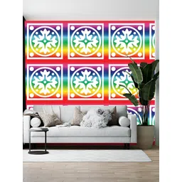 Wallpics Blue & Red Printed Self-Adhesive Wallpaper-picture-26