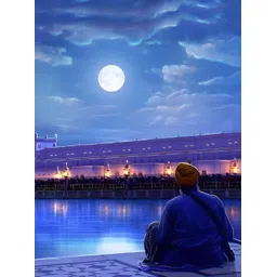 Wallpics Blue & White Printed Paper Wall Poster-picture-10