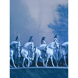 Wallpics Blue & White Printed Self-Adhesive Wallpaper-picture-34