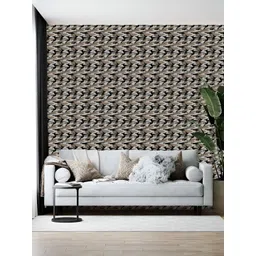 Wallpics Brown & Black Abstract Printed Self-Adhesive Wallpaper-picture-41
