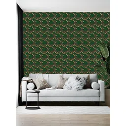 Wallpics Green & Brown Printed Self-Adhesive Wallpaper-picture-25