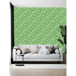 Wallpics Green & Grey Printed Self-Adhesive Wallpaper image 1
