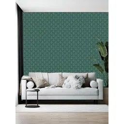 Wallpics Green & White Abstract Printed Wallpaper-picture-28