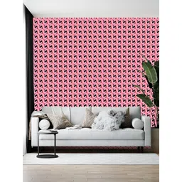 Wallpics Pink & Black Abstract Printed Self Adhesive Wallpaper-picture-13