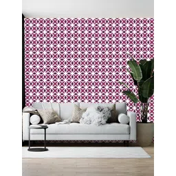 Wallpics Purple & White Printed Self-Adhesive Wallpaper-picture-31