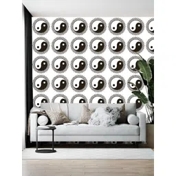 Wallpics White & Black Abstract Printed Self-Adhesive Wallpaper-picture-17