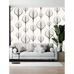 Wallpics White & Black Abstract Printed Wallpaper-picture-13