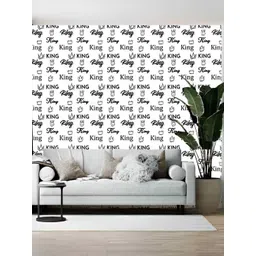 Wallpics White & Black Printed Self Adhesive Wall Stickers-picture-32