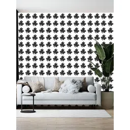 Wallpics White & Black Printed Wallpaper image 1