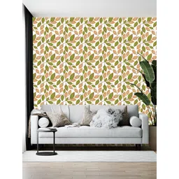 Wallpics White & Green Floral Printed Self-Adhesive Wallpaper-picture-41
