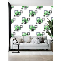Wallpics White & Green Printed Self-Adhesive Wallpaper-picture-35