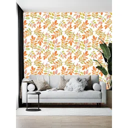 Wallpics White & Orange Self-Adhesive Wall Paper-picture-16