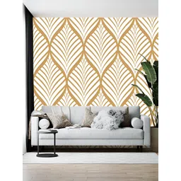 Wallpics White & Yellow Printed Self-Adhesive Wallpaper-picture-20