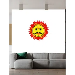 Wallpics White & Yellow Sun Printed Waterproof Wall Sticker-picture-13