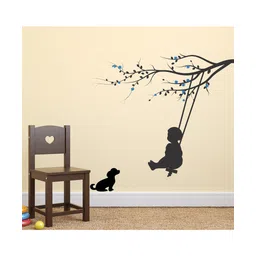 Wallstick Cute Child with Dog wall sticker Vinyl-picture-27
