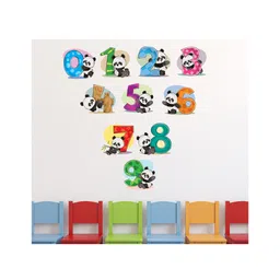 Wallstick Cute Panda with Numbers wallstickers Vinyl-picture-24