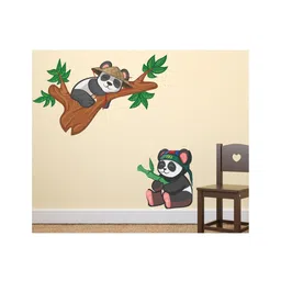 Wallstick Cute Panda with Tree wall sticker Vinyl image 1