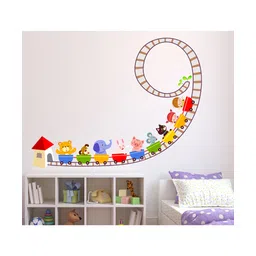 Wallstick Funny Animals And Kids Train Wallsticker image 3