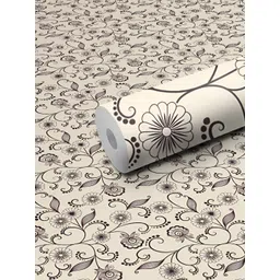 WALLWEAR Off White & Black Printed Self-Adhesive Laminated Wallpaper-picture-26