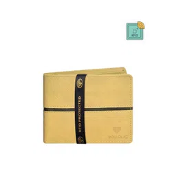 Walrus Men Beige & Black Two Fold Wallet With RFID Protection-picture-25
