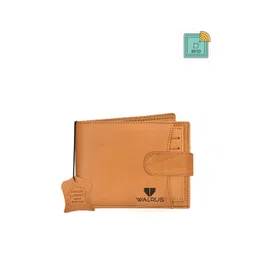 Walrus Men Beige Premium Genuine Leather Two-Fold Wallet With RFID Protection-picture-38