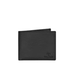 Walrus Men Black Textured Vegan Leather Two Fold Wallet image 1