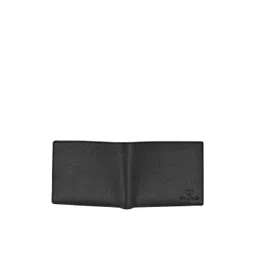 Walrus Men Black Textured Vegan Leather Two Fold Wallet image 2