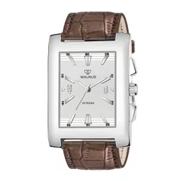 Walrus Men Brown Brass Dial & Silver Toned Straps Analogue Watch-picture-12