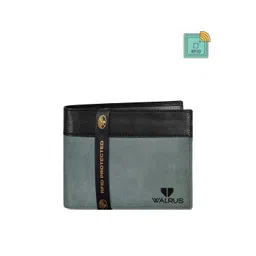 Walrus Men Grey & Black Two Fold Wallet With RFID Protection-picture-26