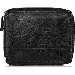 walrus Zipper Vegan Leather Men Wallet Black- Nature Friendly, RFID Protected, Multiple Card Pockets, Coin Pocket | Spacious Men’s Purse for Gift-picture-11