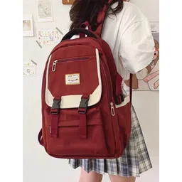 WALSON Women Solid Korean Laptop Backpack image 1